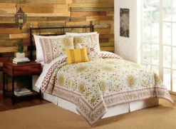 Kirkland's Home Shyla Yellow Vinework Queen 5-Pc. Comforter Set- Comforters