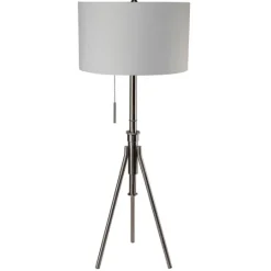 Kirkland's Home Silver Adjustable Tripod Base Floor Lamp- Floor Lamps