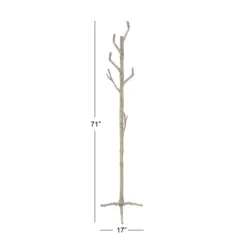 Kirkland's Home Silver Aluminum Tree Branch Coat Rack- Entryway Furniture