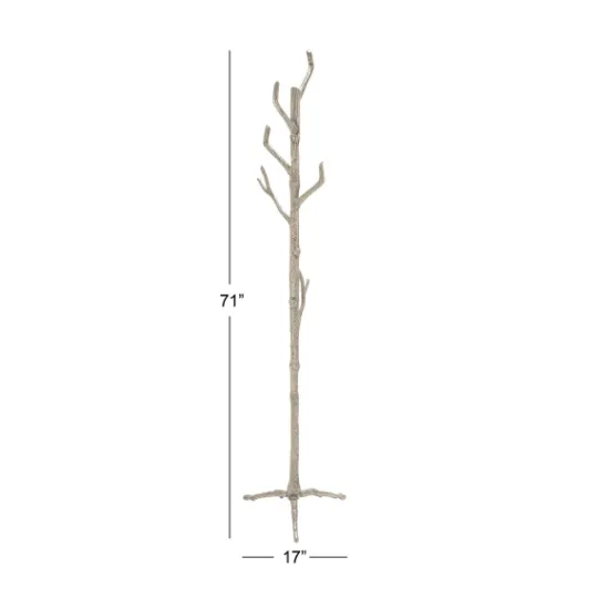 Kirkland's Home Silver Aluminum Tree Branch Coat Rack- Entryway Furniture