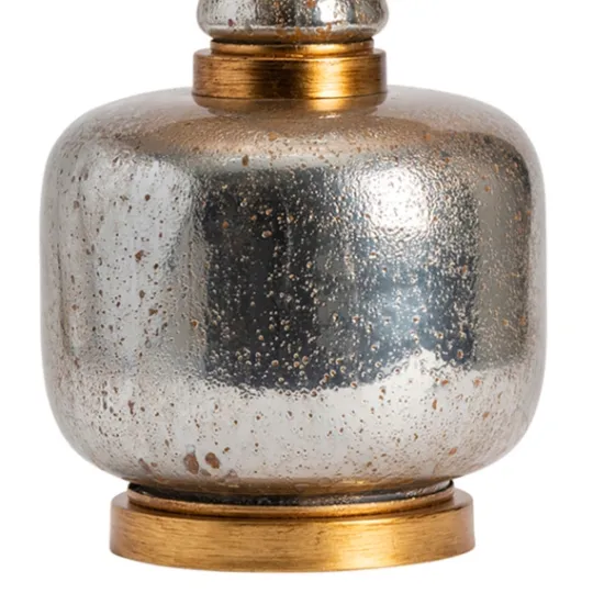 Kirkland's Home Silver And Gold Mercury Glass Table Lamp- Table Lamps