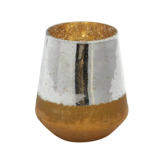 Kirkland's Home Silver And Gold Pillar Candle Holder, 7 In.- Candle Holders