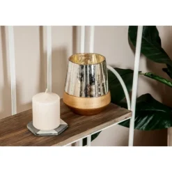 Kirkland's Home Silver And Gold Pillar Candle Holder, 7 In.- Candle Holders