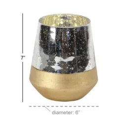 Kirkland's Home Silver And Gold Pillar Candle Holder, 7 In.- Candle Holders