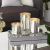 Kirkland's Home Silver And Golden Goblet 3-Pc. Candle Holder Set- Candle Holders