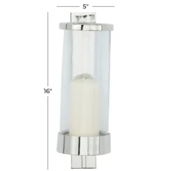 Kirkland's Home Silver Assymetrical Modern Sconce- Sconces