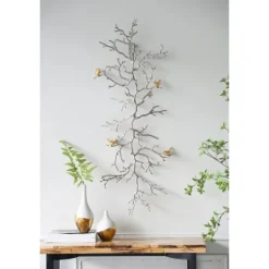 Kirkland's Home Silver Branches And Birds Metal Wall Plaque- Wall Plaques