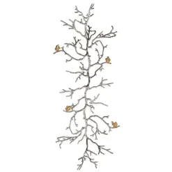 Kirkland's Home Silver Branches And Birds Metal Wall Plaque- Wall Plaques