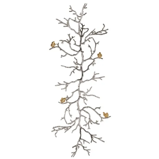 Kirkland's Home Silver Branches And Birds Metal Wall Plaque- Wall Plaques