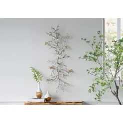 Kirkland's Home Silver Branches And Birds Metal Wall Plaque- Wall Plaques