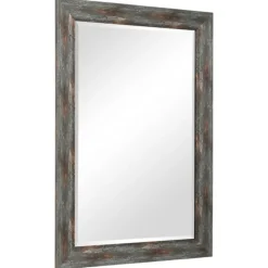Kirkland's Home Silver Burnished Framed Mirror- Framed Mirrors