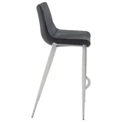 Kirkland's Home Silver Faux Leather Bar Stools, Set Of 2- Bar Stools & Counter Height Stools