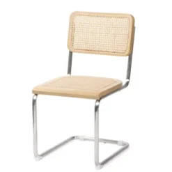 Kirkland's Home Silver Framed Woven Cane Dining Chairs, Set Of 2- Dining Chairs