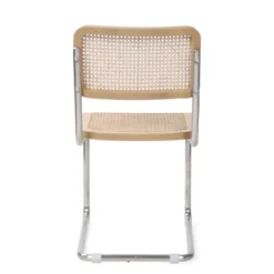 Kirkland's Home Silver Framed Woven Cane Dining Chairs, Set Of 2- Dining Chairs