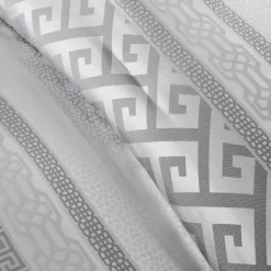 Kirkland's Home Silver Geometric Stripes 7-Pc. Queen Comforter Set- Comforters