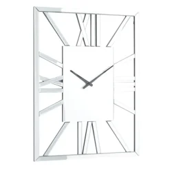 Kirkland's Home Silver Glass Frame Wall Clock- Clocks