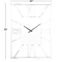 Kirkland's Home Silver Glass Frame Wall Clock- Clocks