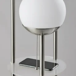 Kirkland's Home Silver Globe 3-Light Shelf Floor Lamp- Floor Lamps