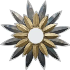 Kirkland's Home Silver Gold Starstruck Burst Metal Wall Mirror- Decorative Mirrors