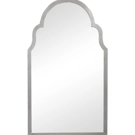 Kirkland's Home Silver Leaf Iron Arch Top Mirror- Decorative Mirrors