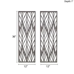 Kirkland's Home Silver Madison Park Florian Wall Plaques, Set Of 2- Wall Plaques