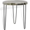 Kirkland's Home Silver Mandala Hairpin Accent Table- Accent & End Tables