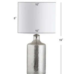 Kirkland's Home Silver Mercury Glass Cylinder Table Lamp- Table Lamps
