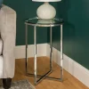 Kirkland's Home Silver Metal And Glass Accent Tables, Set Of 2- Accent & End Tables