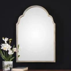 Kirkland's Home Silver Metal Arched Mirror- Framed Mirrors