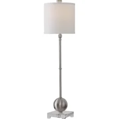 Kirkland's Home Silver Metal Globe Buffet Lamp- Buffet Lamps