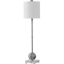Kirkland's Home Silver Metal Globe Buffet Lamp- Buffet Lamps