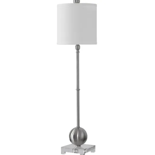 Kirkland's Home Silver Metal Globe Buffet Lamp- Buffet Lamps