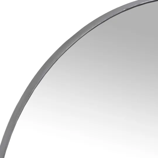 Kirkland's Home Silver Metal Linear Round Mirror, 30 In.- Decorative Mirrors