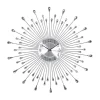 Kirkland's Home Silver Metal Sunburst Droplet Frame Clock- Clocks