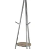 Kirkland's Home Silver Metal Tripod Coat Rack With Shelf- Entryway Furniture