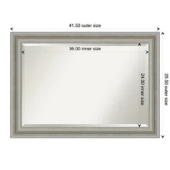 Kirkland's Home Silver Patina Scallop Framed Mirror, 41.5X29.5 In.- Decorative Mirrors