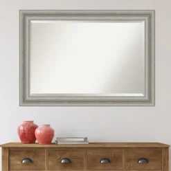 Kirkland's Home Silver Patina Scallop Framed Mirror, 41.5X29.5 In.- Decorative Mirrors
