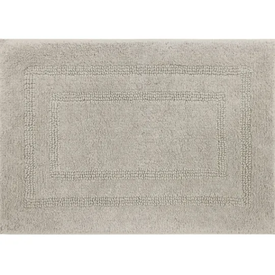 Kirkland's Home Silver Reversible Cotton Bath Mat, 34 In.- Bathroom Rugs