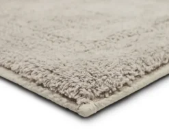 Kirkland's Home Silver Reversible Cotton Bath Mat, 34 In.- Bathroom Rugs