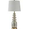 Kirkland's Home Silver Rounded Mercury Glass Table Lamp- Table Lamps