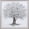 Kirkland's Home Silver Tree Rice Paper Framed Art Print- Framed Art