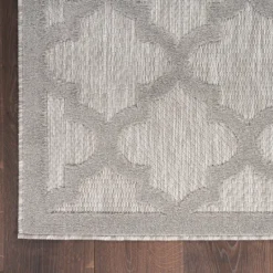 Kirkland's Home Silver Trellis Indoor/Outdoor Area Rug, 5X7- Outdoor Rugs