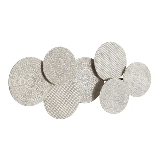 Kirkland's Home Silvery Rivers Layered Disks Wall Plaque- Wall Plaques