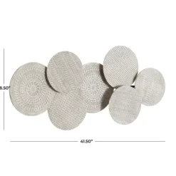 Kirkland's Home Silvery Rivers Layered Disks Wall Plaque- Wall Plaques