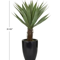 Kirkland's Home Sisal Palmtree In Sleek Black Planter- Trees & Topiaries