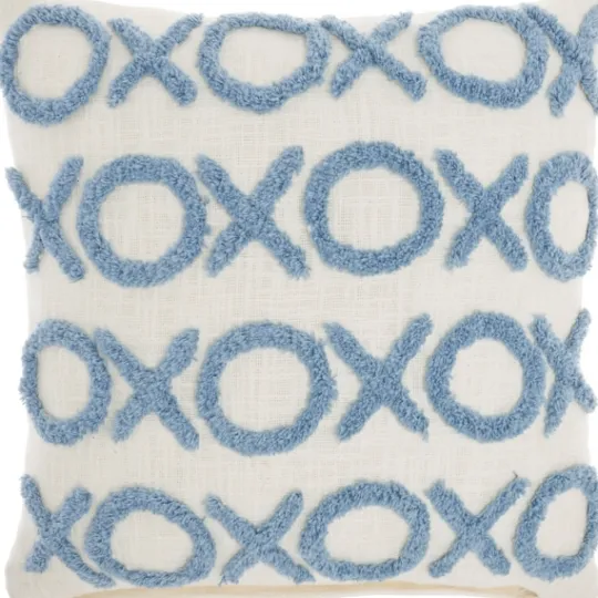 Kirkland's Home Sky Tufted Xoxo Throw Pillow- Pillows