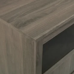 Kirkland's Home Slate Glass Paneled Door Tv Stand- Tv Stands & Media Consoles
