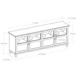 Kirkland's Home Slate Glass Paneled Door Tv Stand- Tv Stands & Media Consoles