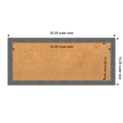Kirkland's Home Slate Gray Framed Corkboard- Memo & Chalkboards