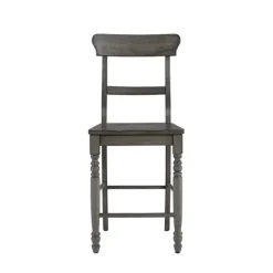Kirkland's Home Slate Ladder Back Counter Stools, Set Of 2- Bar Stools & Counter Height Stools